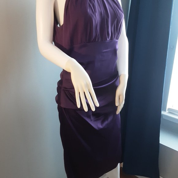Purple  Cocktail Dress by Suzi CHIN for Maggie boutique - Picture 1 of 11